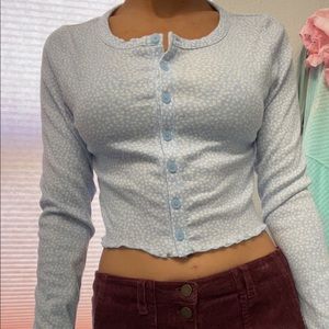 Blue floral long sleeve